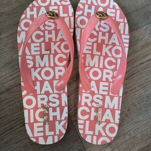 Michael Kors Coral Flip Flops